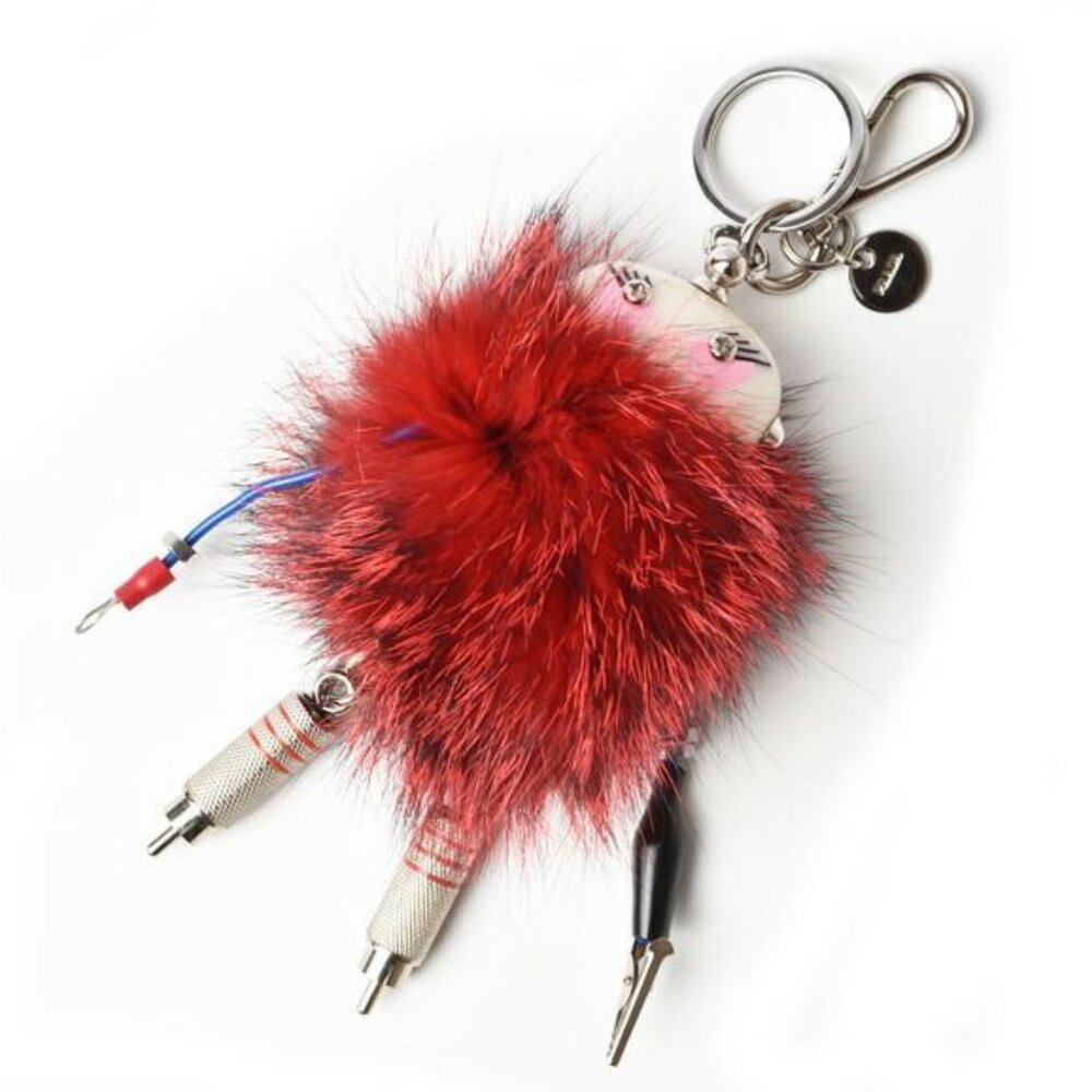Prada Key Ring Holder Trick Nancy Robot Red Multi